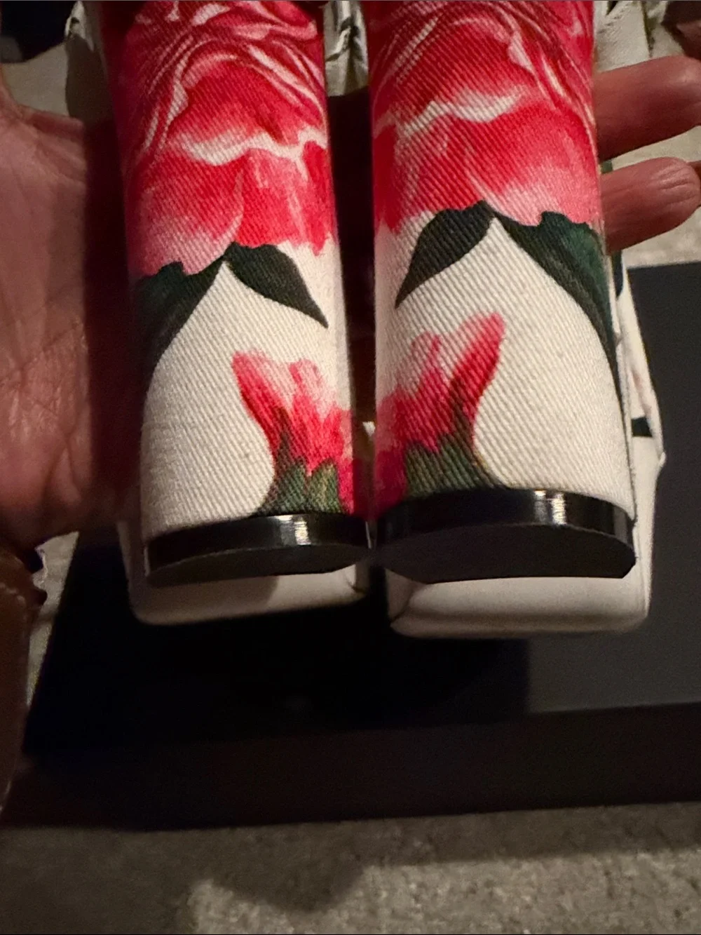 Dolce & Gabbana White Floral Platform Ankle-Strap Sandal - Picture 14 of 16